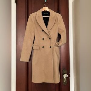 Classic camel colored wool coat by Zara